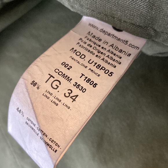 Department five men's Milatary Green chino trousers - Picture 4 of 5